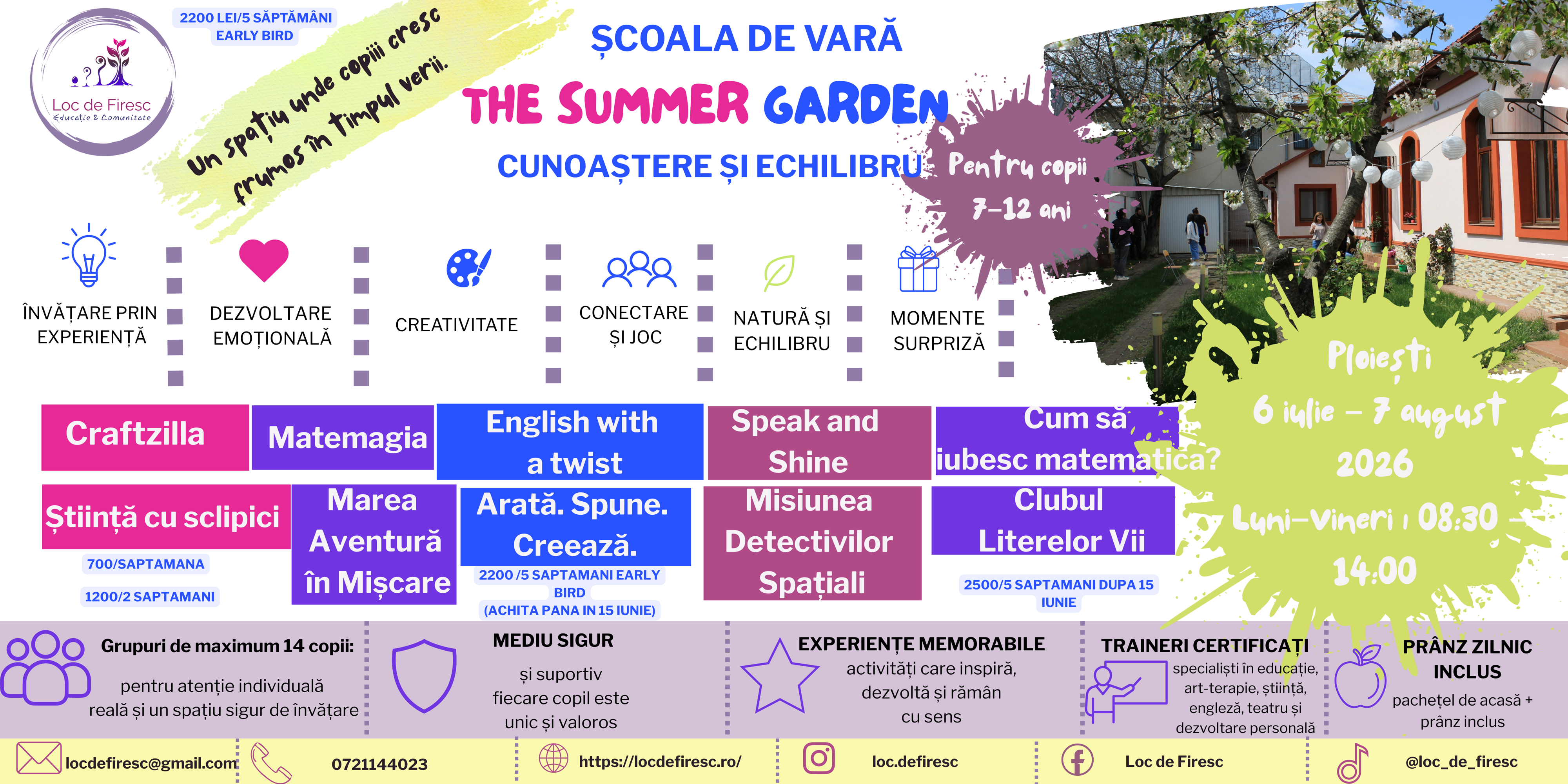 Școala de Vară: „The Summer Garden”